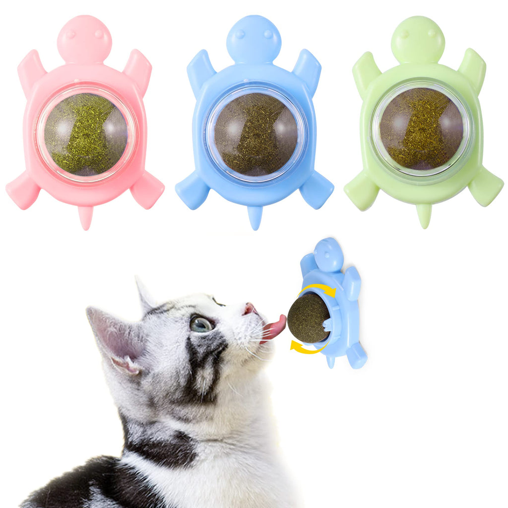 GBSYU Catnip Ball ‖ Catnip Balls for Cats Wall: silvervine for Cats, 3-Piece Silvervine Catnip Cat Toys for Indoor Cats, Edible Cat nips Organic Ball, Cute Silvervine Cat Toy 3PCS - PawsPlanet Australia