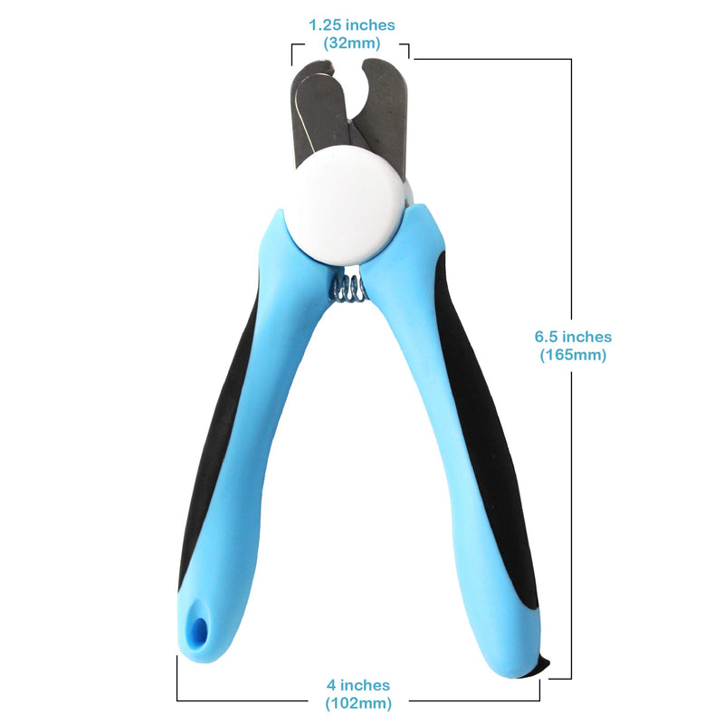 [Australia] - DOG NAIL CLIPPER & TRIMMER Premium Quality Pet Nail Paws Clippers & trimming tool with Safety Guard to Avoid Over-Cutting Nails + Free Nail File - Sturdy Non Slip Ergonomic Handles - Razor Sharp Blade 