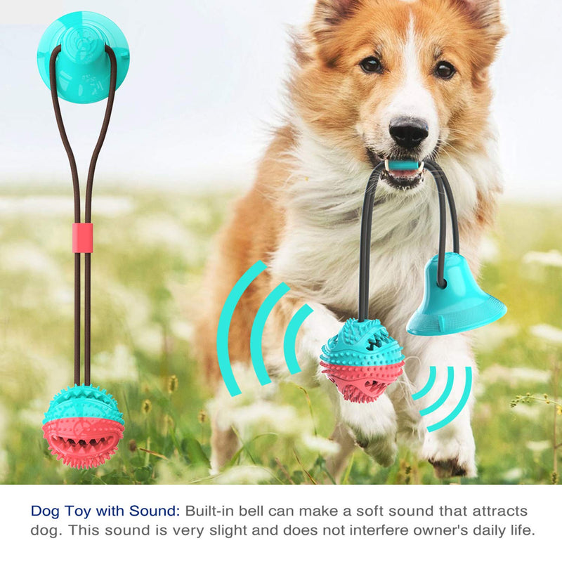 Suction Cup Dog Toy,Dog Chew Toy,Self-Play tug-of-war Interactive Ball,Clean Teeth,Molars,Squeaky Toy Balls and Food Distribution Function - PawsPlanet Australia