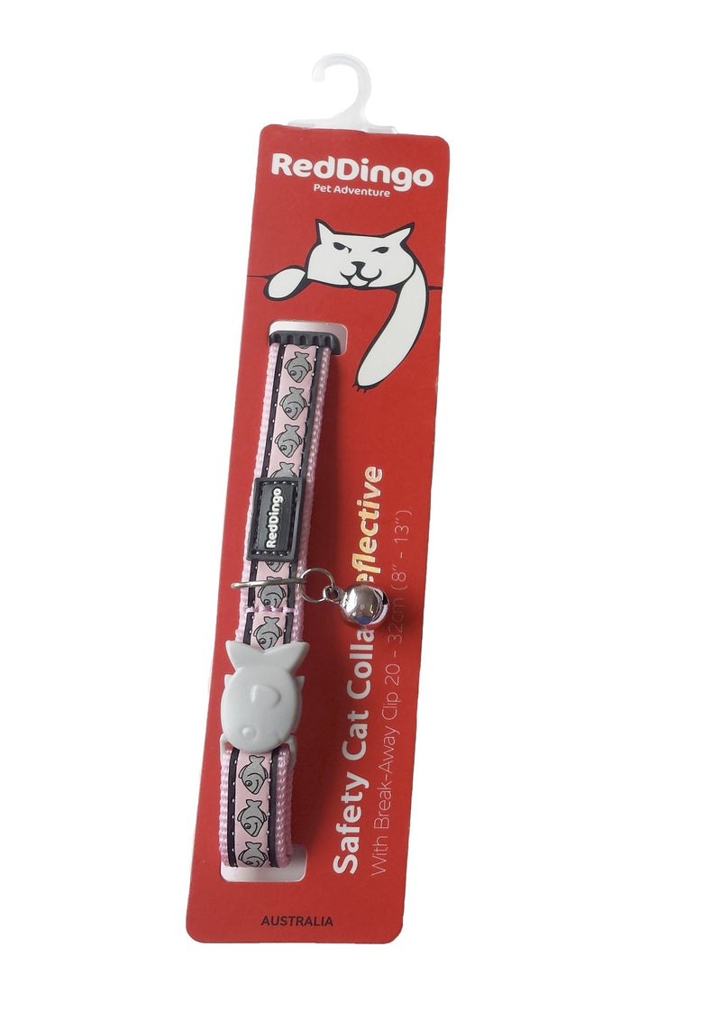 [Australia] - Red Dingo Reflective Cat Collar, One Size Fits All, Pink 