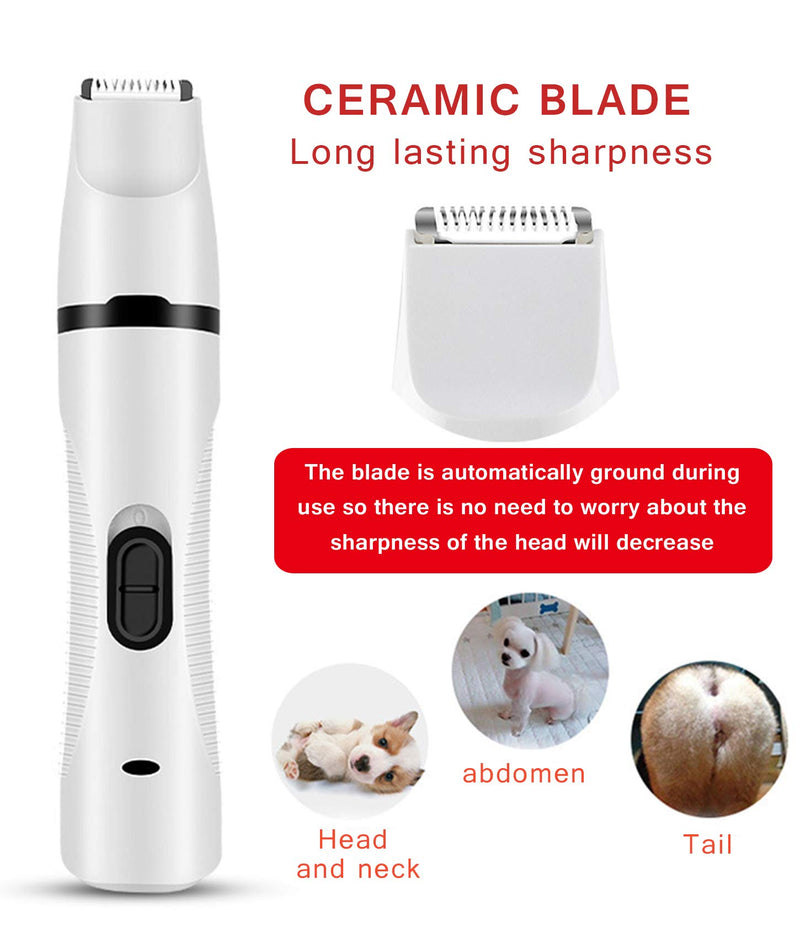 [Australia] - HYTONG Dog Nail Grinder and Dog Clippers,Multi-Function Electric Rechargeable Pet Trimmer Painless Paws Grooming & Smoothing for Small Medium Large Dogs & Cats 