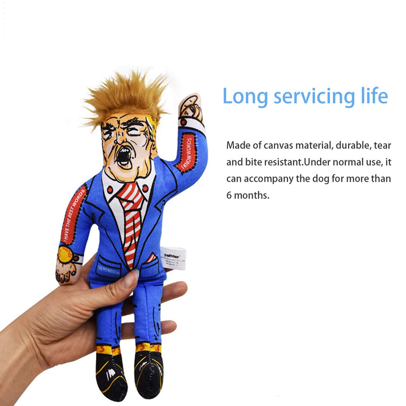 FONGKE Dog Squeaky Toy President Donald Trump Chew Toy for Small Medium Large Dog, Durable Dog Toy Gift - PawsPlanet Australia