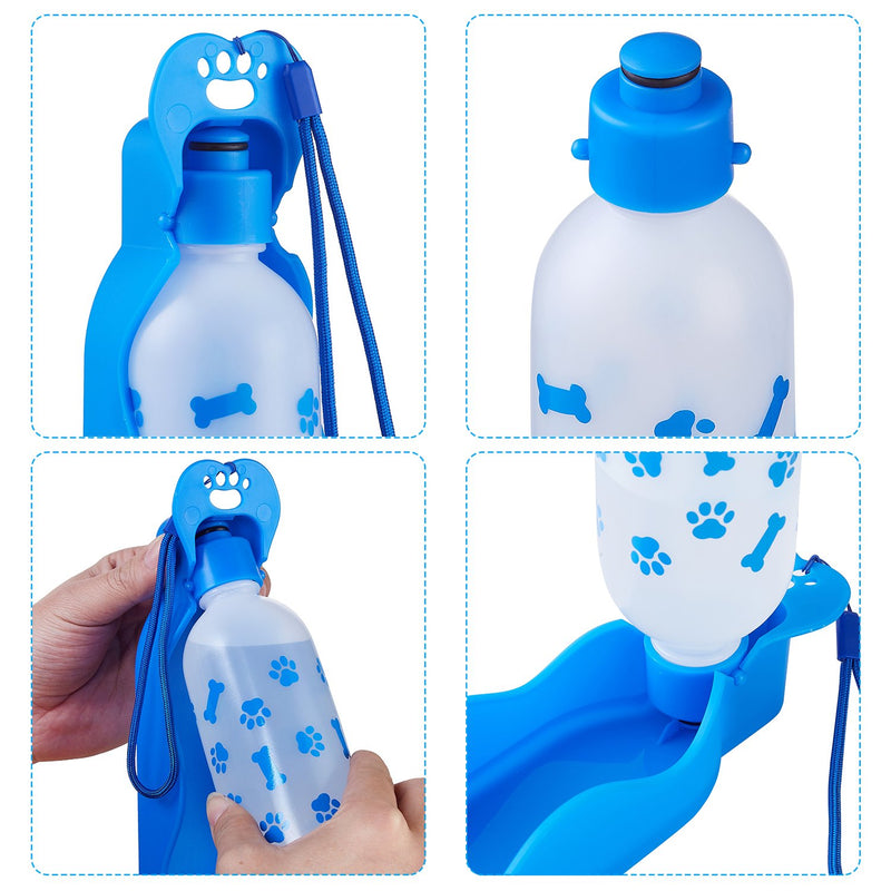 ANPETBEST Dog Water Bottle 325ML/11oz 650ML/22oz Portable Dispenser Travel Water Bottle Bowl for Dog Cat Small Animals (325ml/11oz, Blue) - PawsPlanet Australia