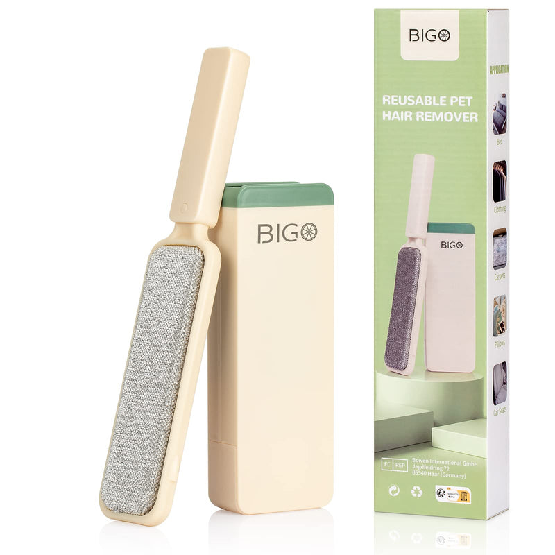 BIGO lint brushes, reusable furniture brush with double-sided lint brush and self-cleaning base, perfect for thorough cleaning of clothing, furniture and textiles green - PawsPlanet Australia