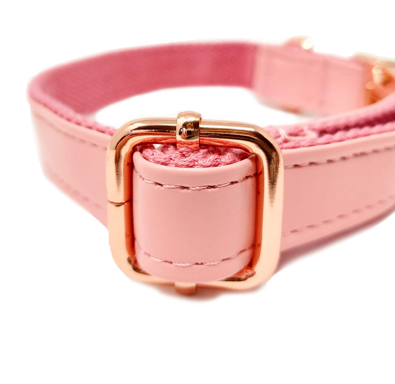 Animal Outfitters UK Rose Gold Candy Collection Vegan | Faux Leather Dog | Puppy Collar | Adjustable for Small or Large Dogs (Small) - PawsPlanet Australia