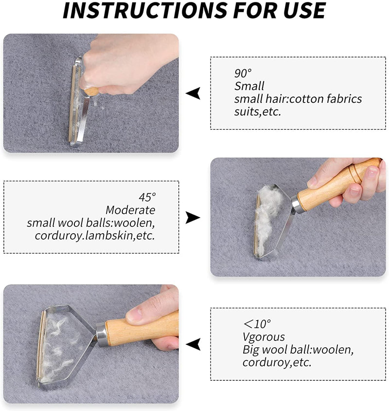 MOECSHSY Portable Lint Remover - Carpet Scraper, Lint Cleaner, Pet Hair Remover, Clothes Fuzz Shaver, Reusable Double Sided Lint Remover Easy to Removing Lint Pet Hair Dust in Clothes and Furniture 1 PACK - PawsPlanet Australia