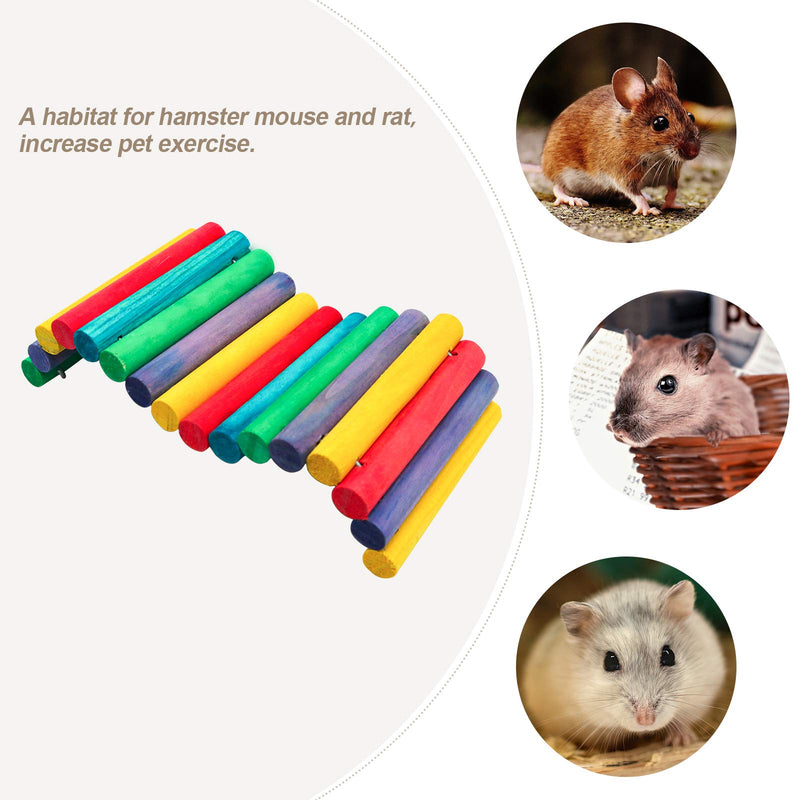 [Australia] - Wooden Ladder Bridge, Hamster Wooden Bridge Mouse Rodents Chew Toy Rat Natural Hideout Ladder, Small Animals Cage Wood Ladder for Guinea Pig Chinchilla Ferret Reptile 2 Ladder 