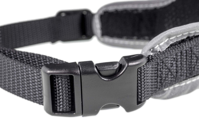 Petface comfort dog harness, reflective, MEDIUM, black M - PawsPlanet Australia