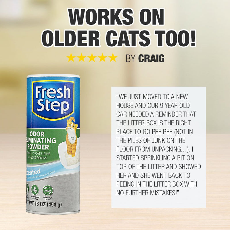 [Australia] - Fresh Step Cat Litter Box Odor Eliminating Powder | Cat Deodorizer For Litter Box, 16 Ounces 