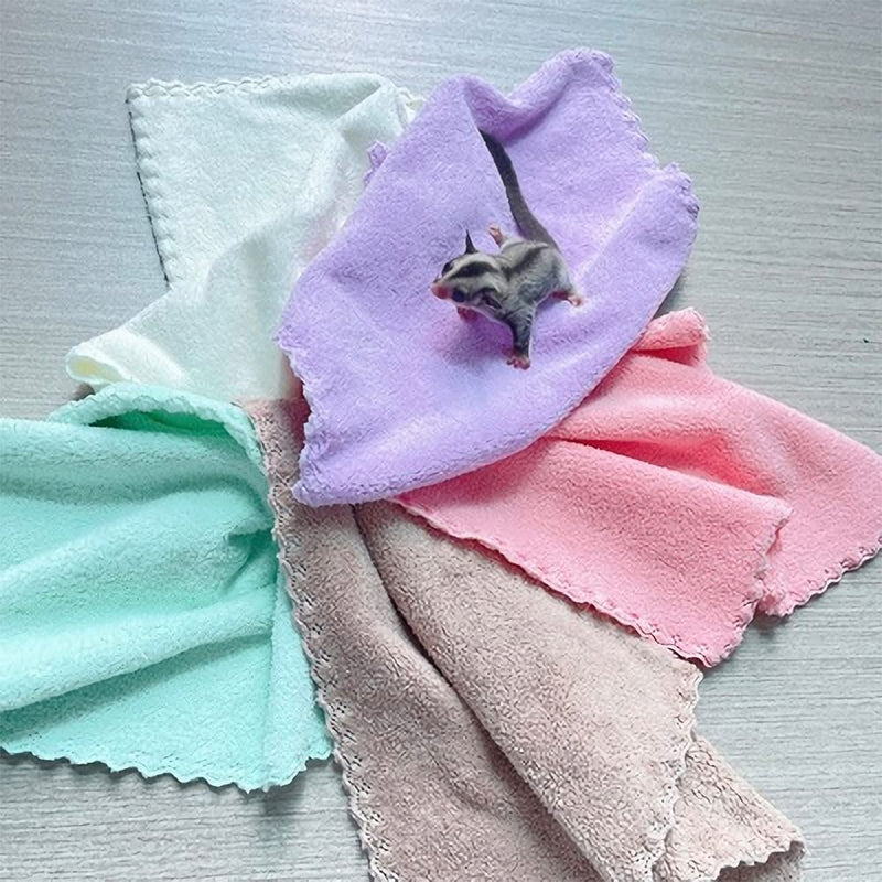 5 Pieces of Guinea Pigs Soft Blankets, Hamster Fleece Cage Liners, Small Animals Bedding Mats Bathe Towels 11.8"x 11.8" - PawsPlanet Australia