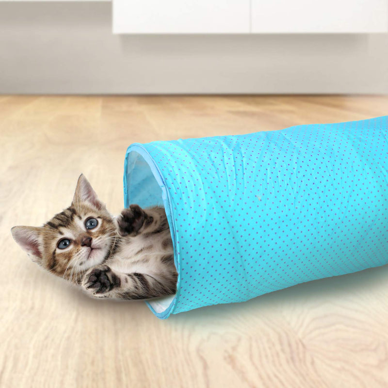 PAWISE Cat Tunnel Tube Cat Toys Cat Tunnel Bed Indoor Pop-up Collapsible Pet Tube Interactive Play Toy (Color Random) - PawsPlanet Australia