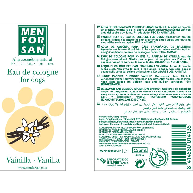 Menforsan - Water cologne for dogs - Vanilla - PawsPlanet Australia