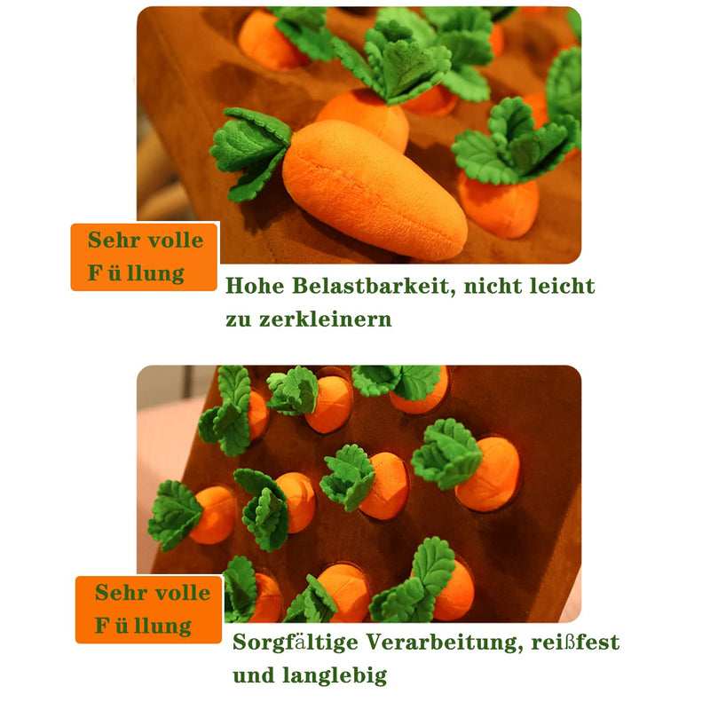 Celawork Intelligence Toy for Dog Interactive Toy Plush Carrot Sniffing Carpet Dog Toy Intelligence Sniffing Carpet Dogs Vegetable Plush Toy for Dog No Squaker - PawsPlanet Australia