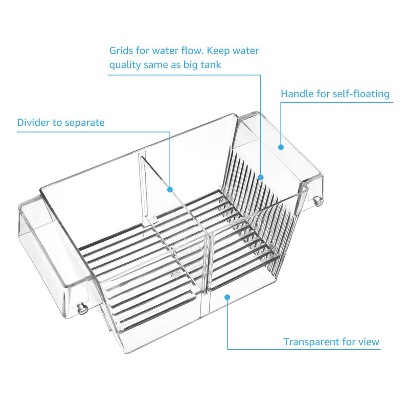 AquaMiracle Fish Hatchery Fish Breeder Incubator Isolation Box for Baby Fish, Sick Fish, Guppy, Shrimp, and Clownfish - PawsPlanet Australia