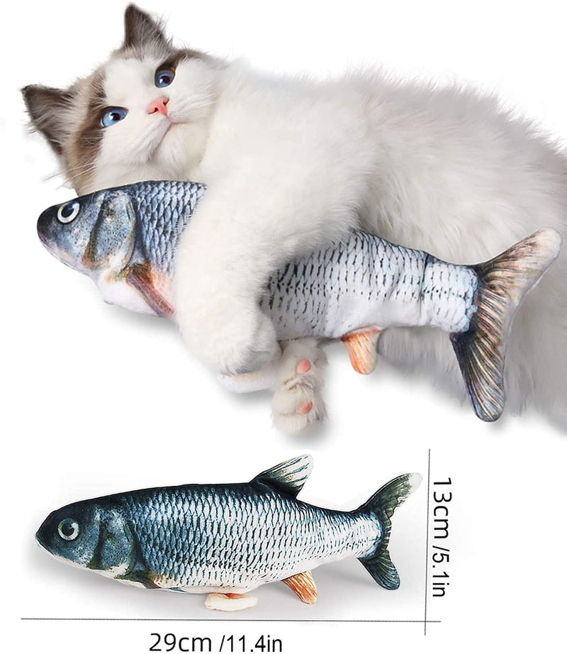 Cat Toy Simulation Fish,Electric Fish,Cat Toy With Catnip,USB Charging Toy Fish,Cat Toys Perfect For Indoor Cats Interactive,Biting,Chew and Kicking - PawsPlanet Australia