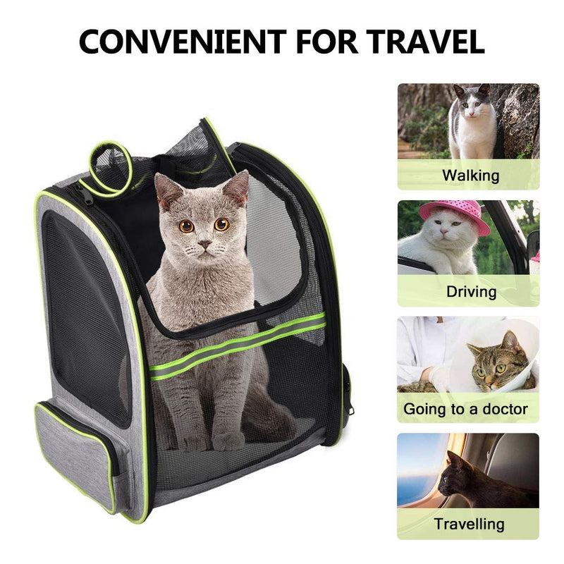 FREESOO Dog Backpacks Pet Carrier for Cat Puppy Rabbit Small Dogs Transport Black - PawsPlanet Australia