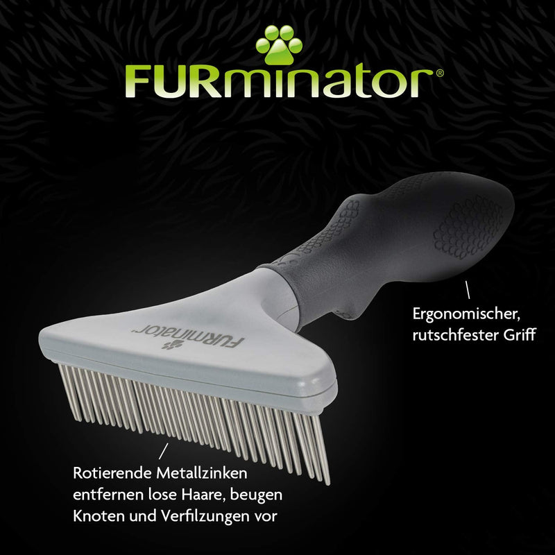 FURminator rake comb for long-haired dogs and cats - brush to prevent knots and matted hair version 2.0 - PawsPlanet Australia