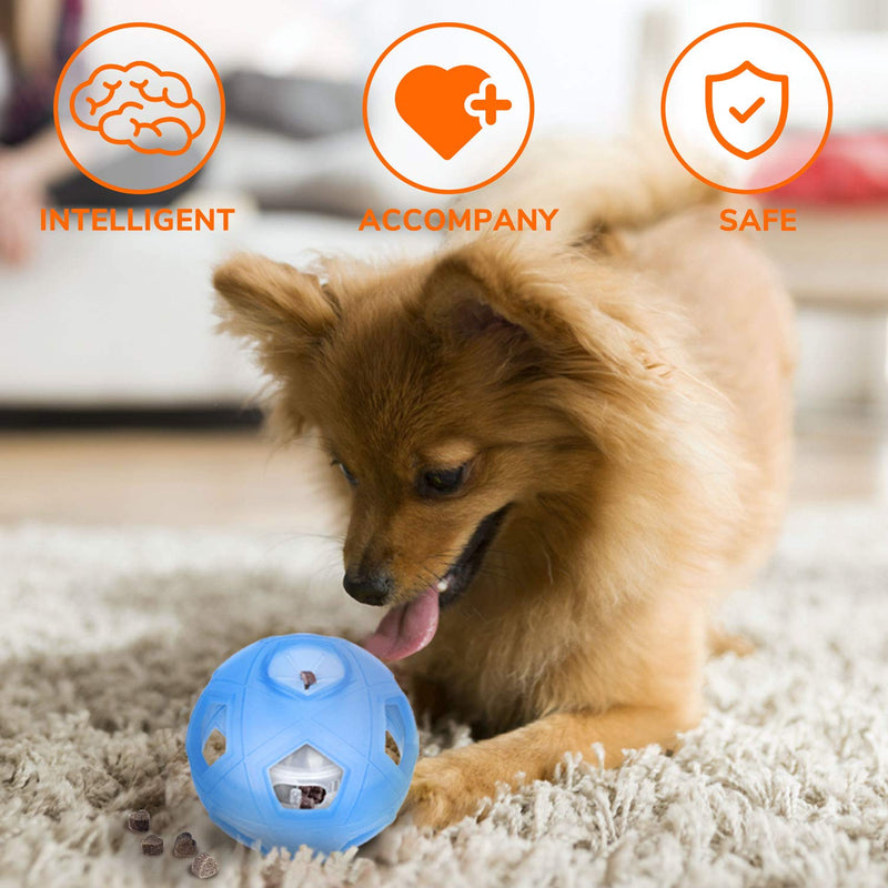 [Australia] - LumoLeaf Dog Treat Ball,Interactive IQ Treat Dispensing Ball Toy with Adjustable Difficulty Setting for Small to Medium Dogs and Cats. 5 inch 