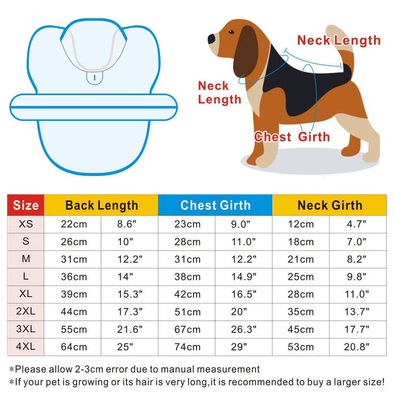 Idepet Dog Raincoat Dogs Rain Jacket Waterproof Pet Vest Dogs Rain Poncho Reflective Puppy Rain Hoodie with Safety Strip for Large Small Medium Dogs and Cats (XS, Blue) XS - PawsPlanet Australia