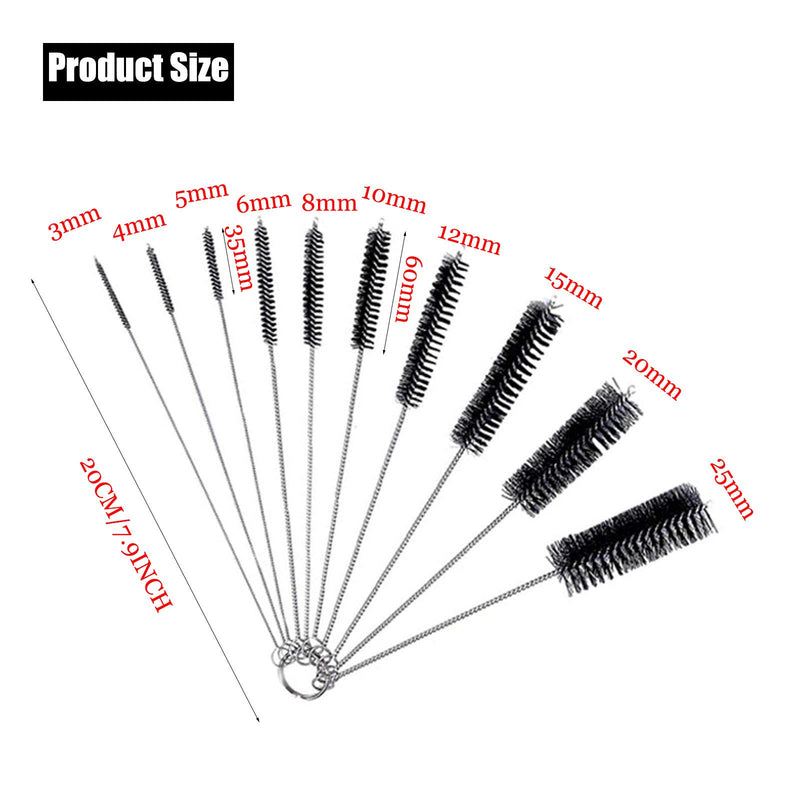 Stainless Steel Aquarium Brush Set, Fish Tank Cleaning Kit, Flexible Double Ended Tube Cleaning Brush Long Pipe Cleaners Straw Cleaning Brush for Aquarium Cleaning Tools (11 Pcs) - PawsPlanet Australia