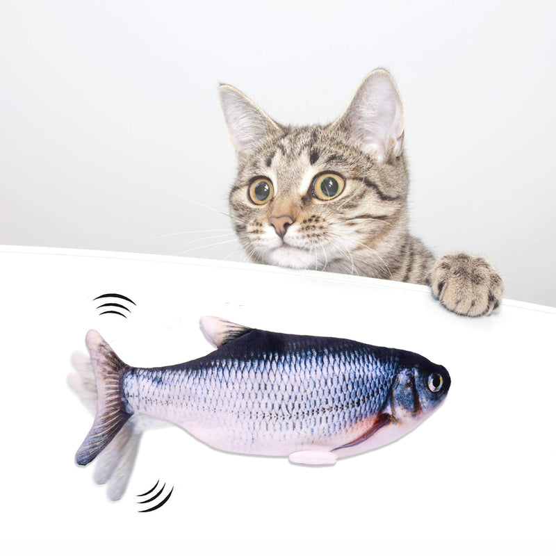 UPSKY Electric Moving Fish Cat Toy, Realistic Plush Simulation Electric Wagging Fish Cat Toy Catnip Kicker Toys, Funny Interactive Pets Pillow Chew Bite Kick Supplies for Cat Kitten Kitty Carp - PawsPlanet Australia