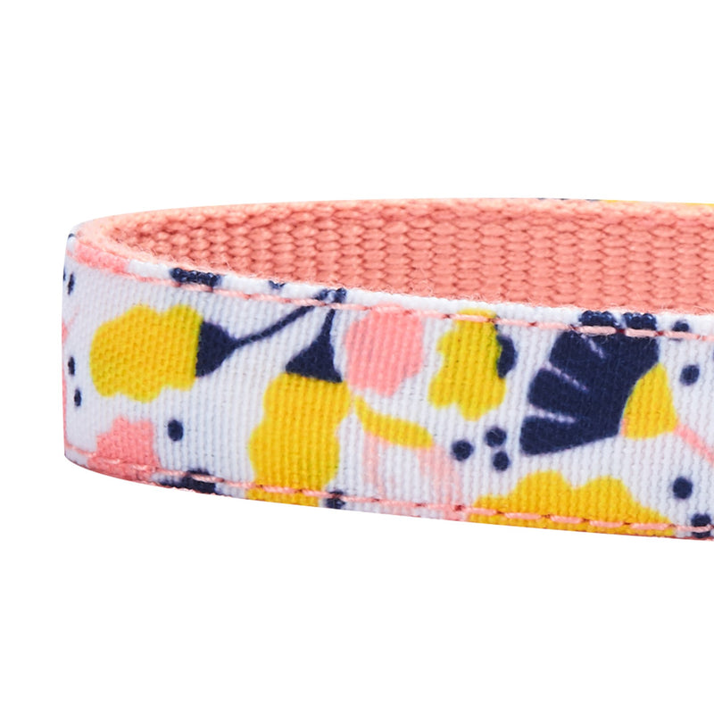 Blueberry Pet 5 Patterns Made Well Floral Dog Collars Collar - (18"-26") Neck * 1" Wide Creamy White - PawsPlanet Australia