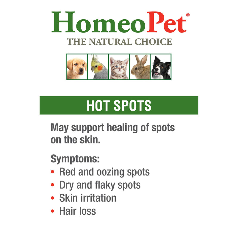 HomeoPet Hot Spots 15 ml - PawsPlanet Australia