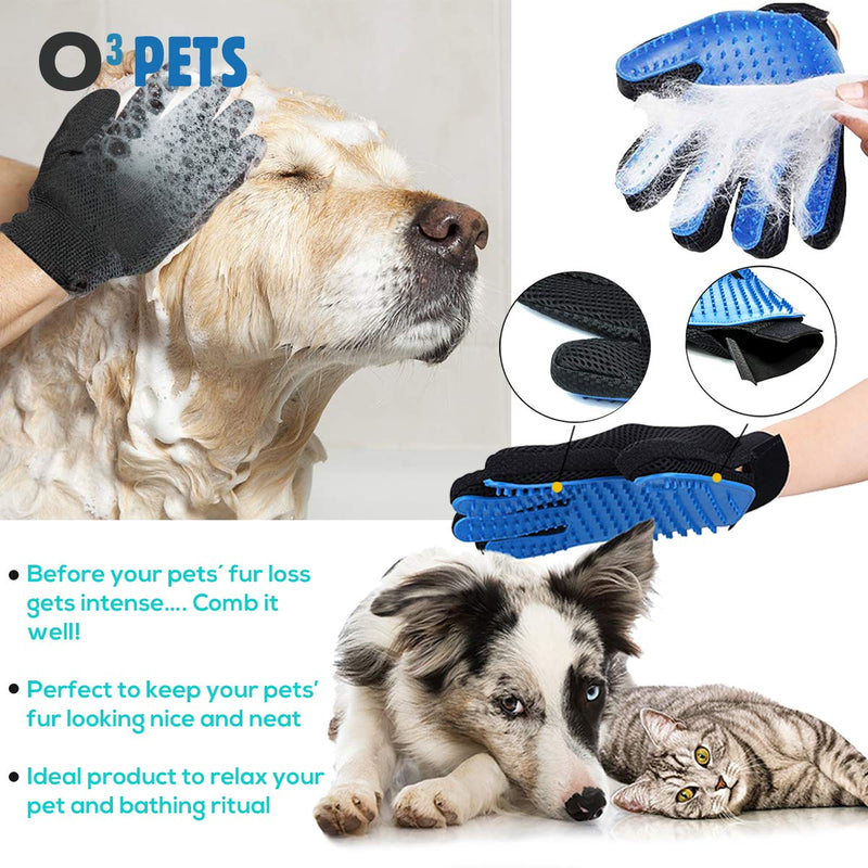 O³ Pet Hair Remover Roller & 2 Fur Remover Gloves - Dog & Cat Hair Remover Roller - Self-Cleaning Reusable Brush To Clean Sofa, Bed, Carpets & Clothes - PawsPlanet Australia