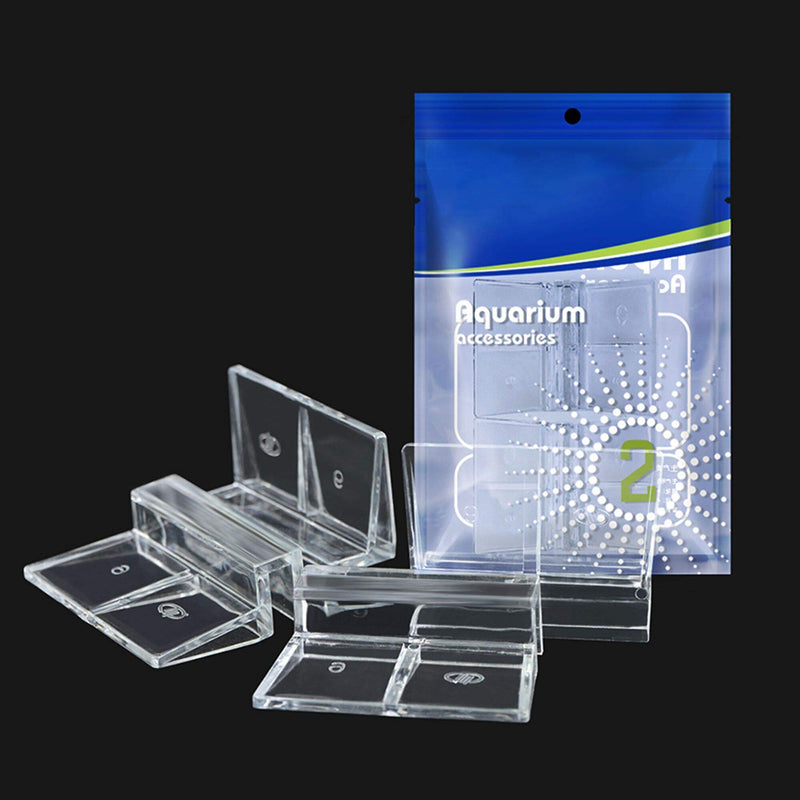 Bornfeel Aquarium Lid Clips 24 Pack Fish Tank Glass Clips 6mm 8mm Rimless Aquarium Cover Holder Clamps Clear Acrylic - PawsPlanet Australia