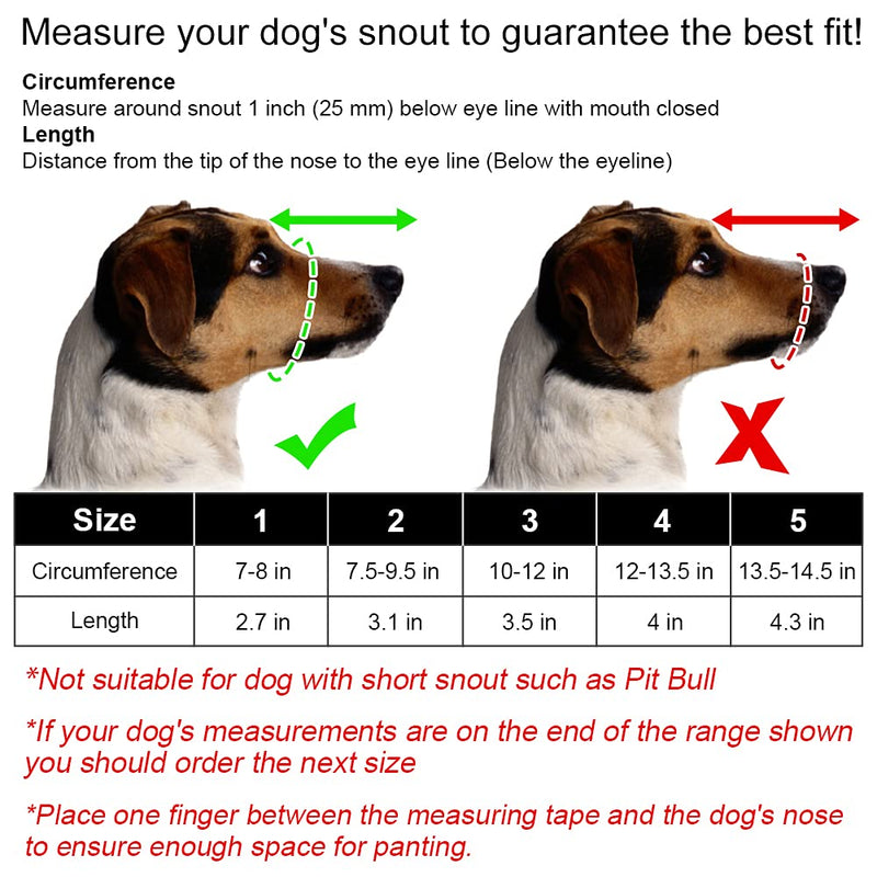 CBBPET Dog Muzzle, Breathable for Medium Dogs, Stop Biting, Barking and Chewing, Best for Aggressive Dogs M-(Snout 9-10") - PawsPlanet Australia