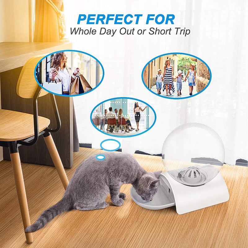 Laelr Cat Water Dispenser, Automatic Pet Dog Water Drinking Bowl Water Feeder Dispenser Station Water Supplies Large Capacity Fountain Stand for Small Medium Dog Cat Animals 2.8 L, Grey - PawsPlanet Australia