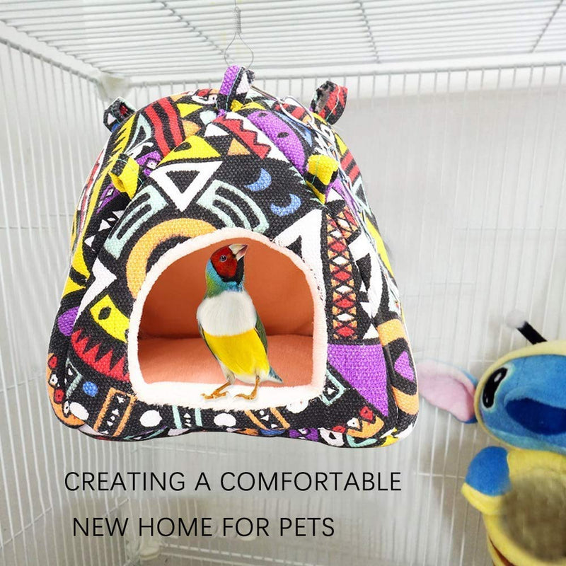 KesaPlan Winter Warm Bird Nest House Hanging Hammock Fluffy Birds Hideaway Sleeping Tent for Parakeet Cockatiel Hamster Gerbil Rat Chinchilla Squirrel Cage - PawsPlanet Australia