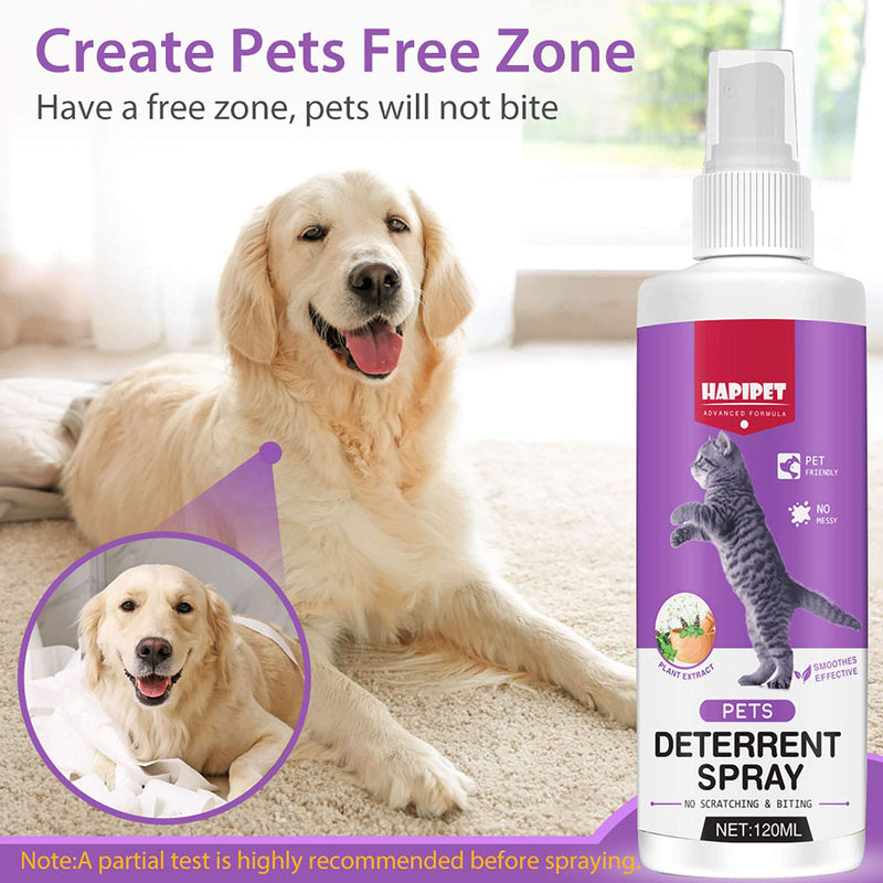 Cat Spray Deterrent, Cat Repellent Spray Suit for Indoor & Outdoor, 120ml Anti-Scratching Cat Training Spray, Used to Prevent Cats from Scratching Plants & Furniture, Safe for Children & Plant - PawsPlanet Australia