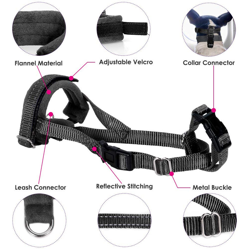 SlowTon Nylon Dog Muzzle, Dog Mouth Cover Adjustable Soft Padded Quick Fit Comfortable Muzzles for Medium Large Dog Outdoor Anti Biting Behavior Training Stop Chewing Barking Attach to Collar Small Black - PawsPlanet Australia