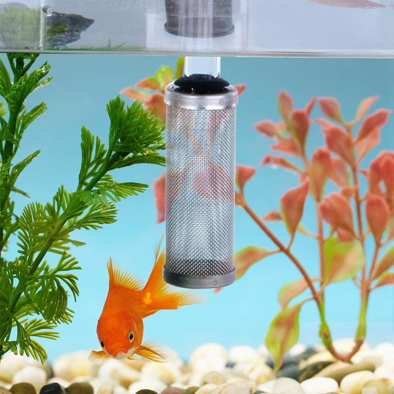 [Australia] - WEAVERBIRD 12mm Aquarium Inflow Inlet Filter Stainless Steel Mesh Intake Strainer Filters Shrimp Fish Protect Filter Guard, White 16mm Black 