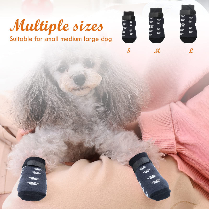 Rypet Anti Slip Dog Socks 3 Pairs - Dog Grip Socks with Straps Traction Control for Indoor on Hardwood Floor Wear, Pet Paw Protector for Small Medium Large Dogs - PawsPlanet Australia