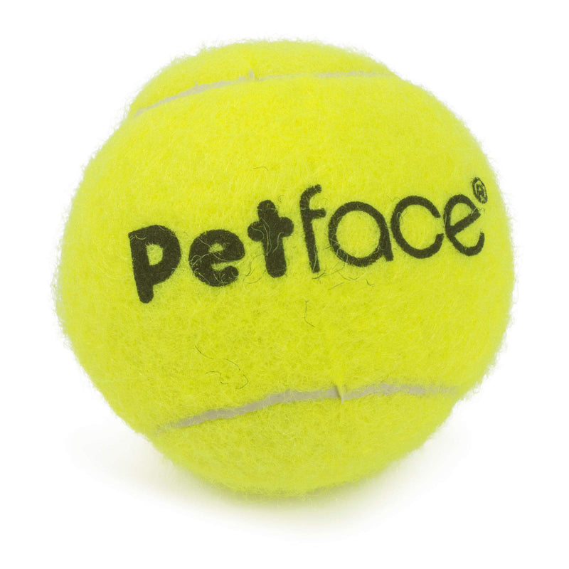 Petface Super Tennis Balls Dog Toy, 6cm, Pack of 3, Yellow - Tennis Ball - PawsPlanet Australia