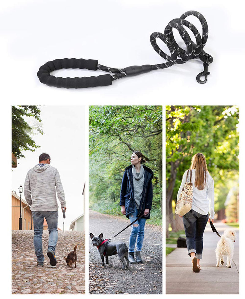 YUEMING Reflective Dog Leads Slip Rope, Nylon Dog Leash with Comfortable Padded Handle and Reflective Threads, for Large and Medium Dog Walking Training - PawsPlanet Australia