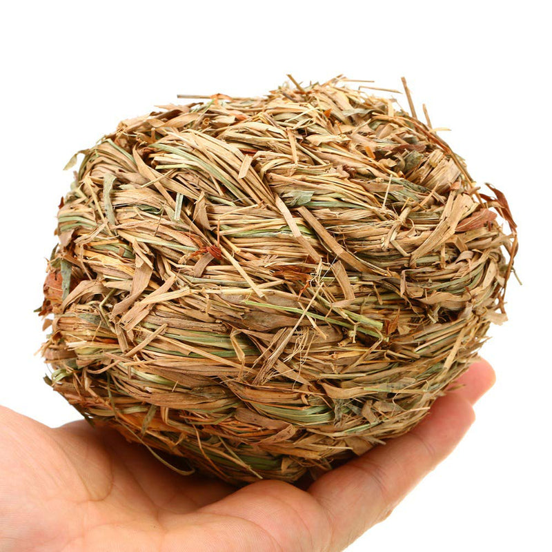 [Australia] - Tfwadmx Rabbit Grass Bed, Small Animal Chew Toys Woven Grass Ball Hay Mat for Bunny/Hamster/Chinchillas/Guinea Pigs/Ferret/Small Pets 