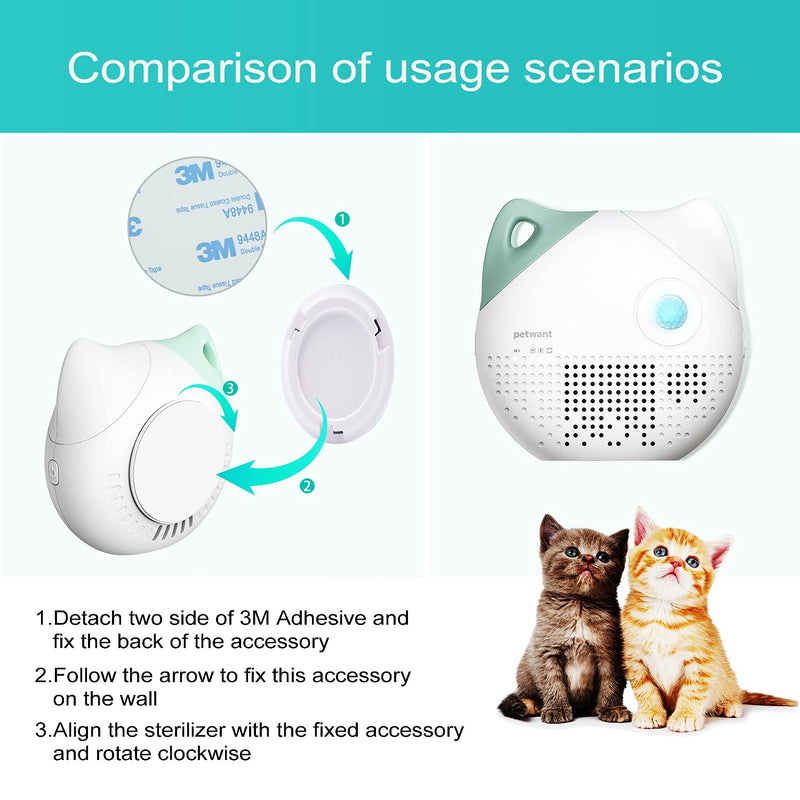 SOWEREAP Cat Litter Deodorizer Odor Box Genie Unscented Litter Box Dust-Free 7-Day Battery Life Remover for All Kinds of Cat Litter Box Bathroom Wardrobe Kitchen and Small Area - PawsPlanet Australia