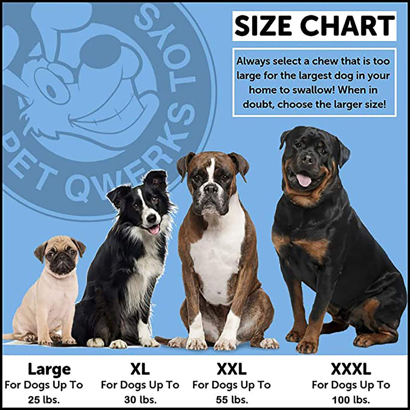 [Australia] - Pet Qwerks Dinosaur BarkBone Chew Toy - Tough Durable Nearly Indestructible Bone for Extreme Aggressive Power Chewers | Made in USA, with FDA Compliant Nylon - 2 Flavors Available REAL BACON XXXL 