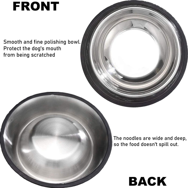 PINVNBY Stainless Steel Cat Bowls Pet Feeding Water Food Bowl Multi-purpose Anti-slip Feeder for Kitten Puppy Dog 4 PCS - PawsPlanet Australia