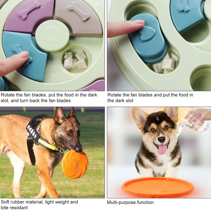 Frisbee for Dogs cats Brain Games Interactive Toys Round Dog Puzzle Feeder Toy Improve IQ for puppy - PawsPlanet Australia