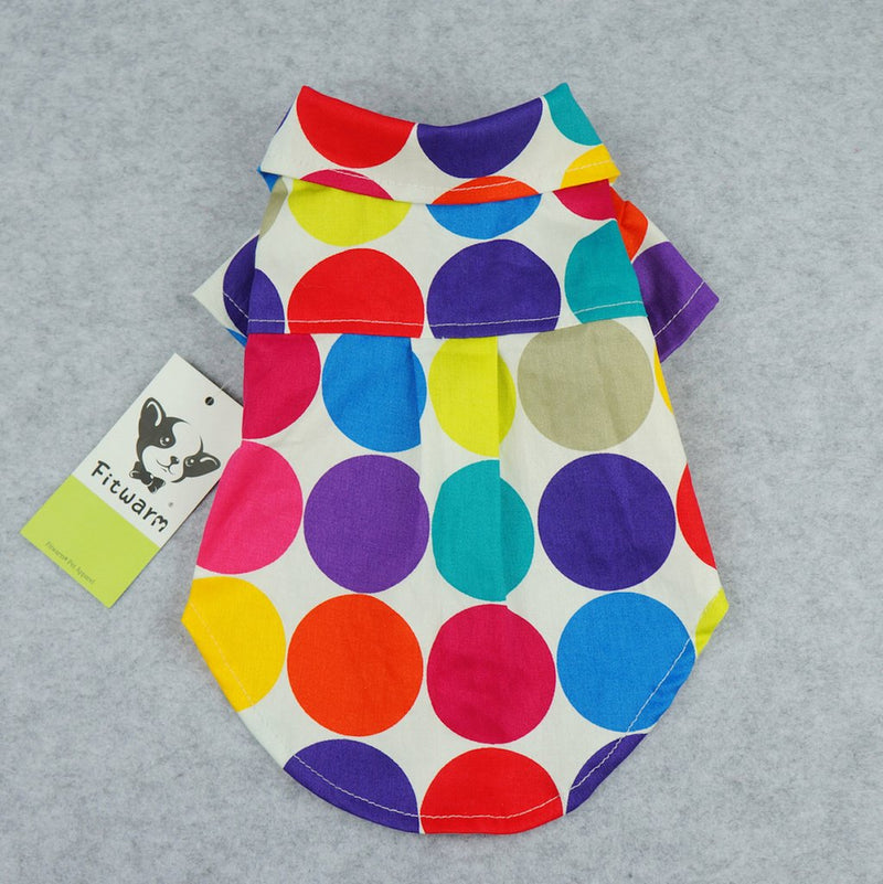 [Australia] - Fitwarm Polka Dot Dog Shirts Pet Clothes Cat Polo Apparel XXXL (Chest24" Back19") 