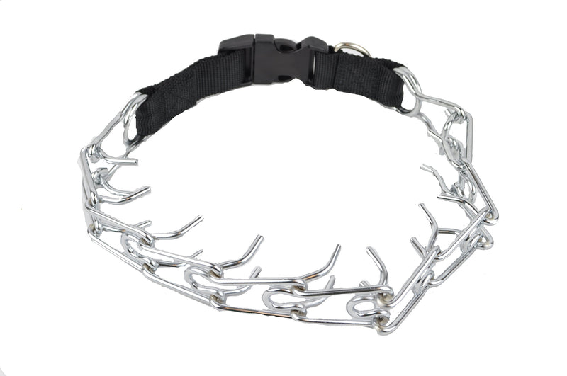 [Australia] - Deluxe Adjustable Prong Training Collar with Quick Release, No-Choke Pinch Collar is Safe and Effective, Chrome-Plated for Maximum Strength, Will Not Rust or Break (Sizes: Small, Medium, Large) Nylon 