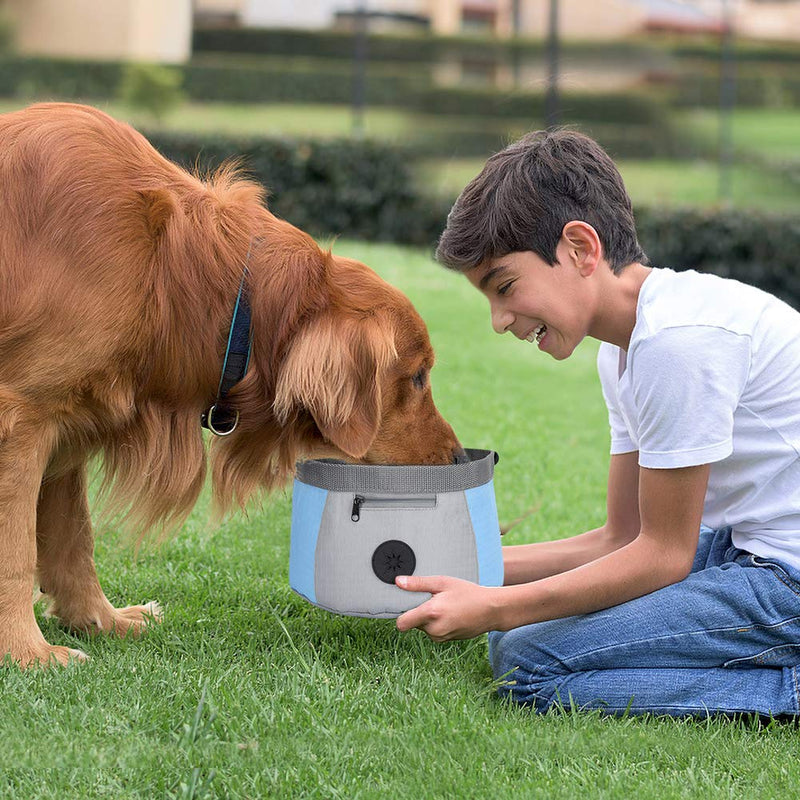 [Australia] - YOUTHINK Collapsible Dog Travel Bowl, 2 Pack Portable Dog Travel Water and Food Bowls for Medium & Large Dogs Cats, Foldable Pet Feeding Watering Dish for Walk Park Travel 