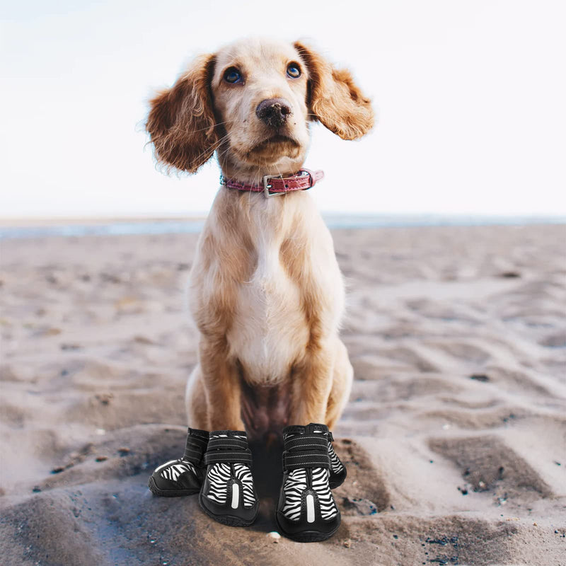 PAWOLOGY Dogs Boots Waterproof, Paw Protectors for Rain Snow Hot Pavement, Outdoor Hiking Dog Shoes, with Reflective Straps, Anti-Slip Soles, Adjustable, Durable, for Small Medium Large Dogs, 4PCS - PawsPlanet Australia