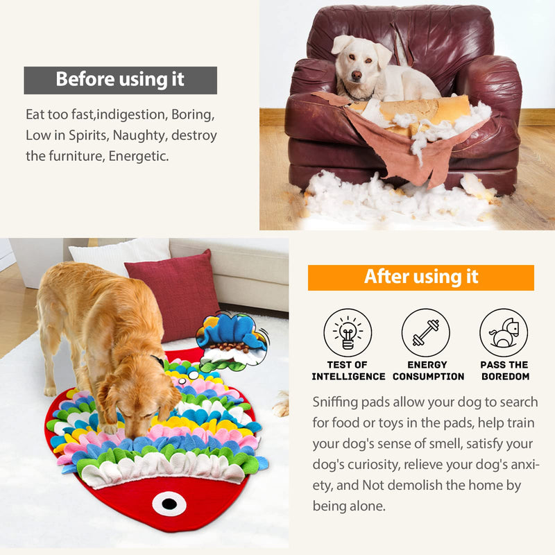 Pet Snuffle Mat for Dogs, Cat Puzzle Toys , Interactive Feed Game for Boredom, Foraging Toys for Dogs, Dog Puzzle Toys, Encourages Natural Foraging Skills , for Feeding Dog Toys Stress Relief - PawsPlanet Australia