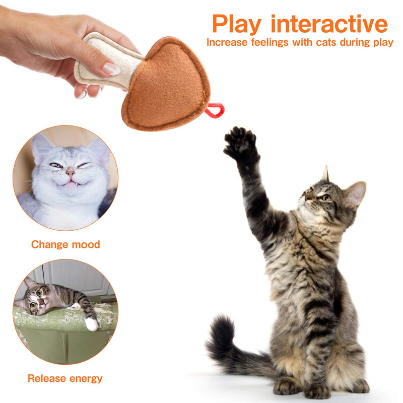 Cat Catnip Toys Cats Interactive Toy Indoor Set 6 Pack Cartoon Plush Animal and Fruit Cat Pillow Chew Toys with Catnip Kitten Scratching Playing Entertaining Toys Teeth Cleaning Toy - PawsPlanet Australia