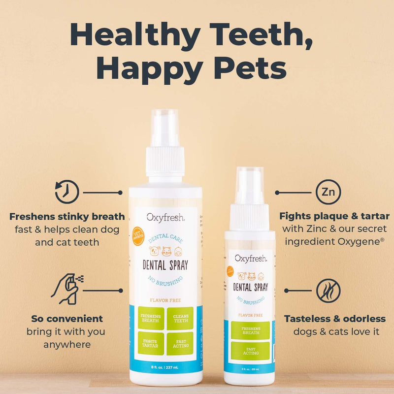 Oxyfresh Premium Pet Dental Care Solution Pet Dental Spray and Oxyfresh Premium Dog Toothpaste Bundle – Best Dog Teeth Cleaning & Dog Plaque and Tartar Fighter – Safe for Cats – Vet Formulated - PawsPlanet Australia